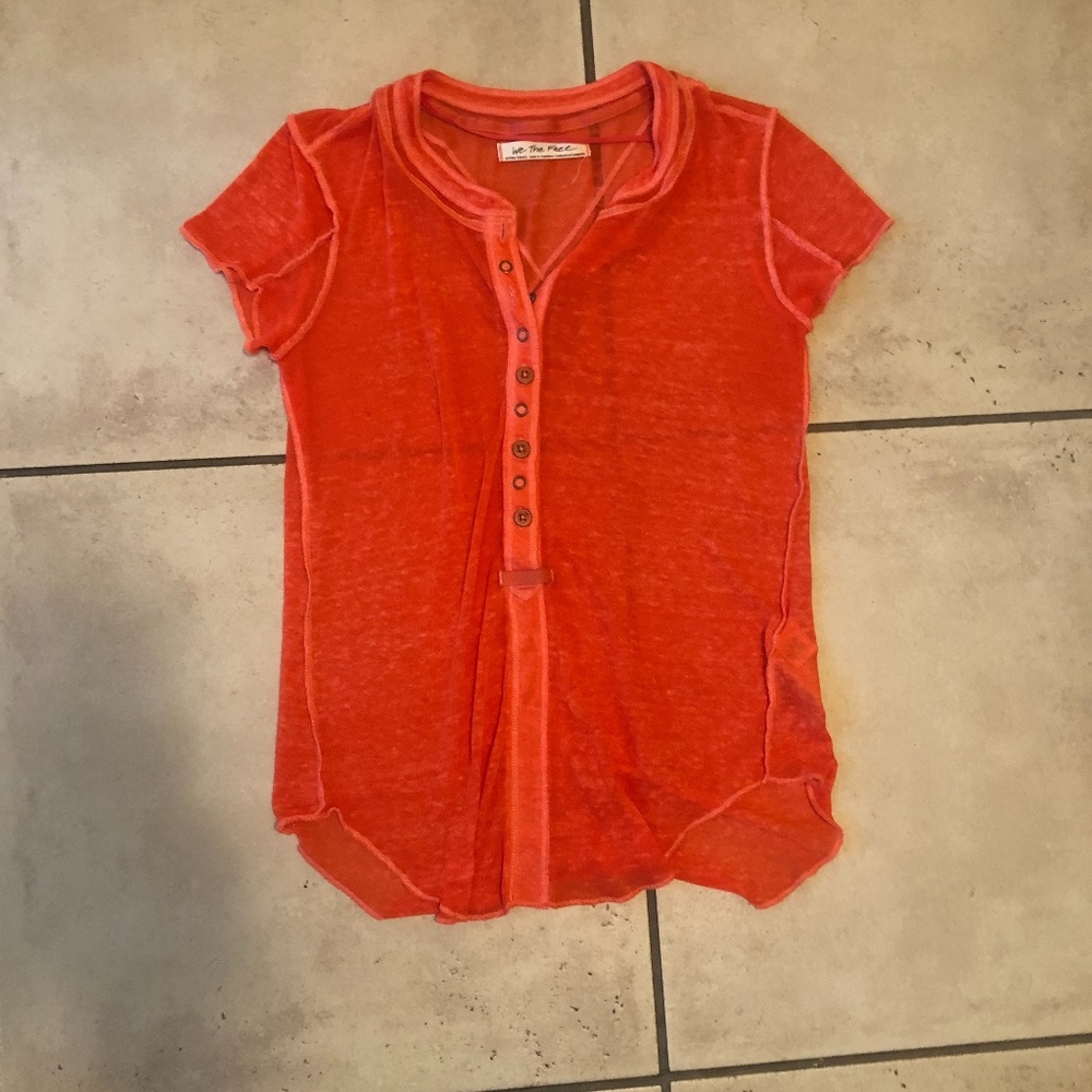 Free People - We The Free Sheer Henley Tee